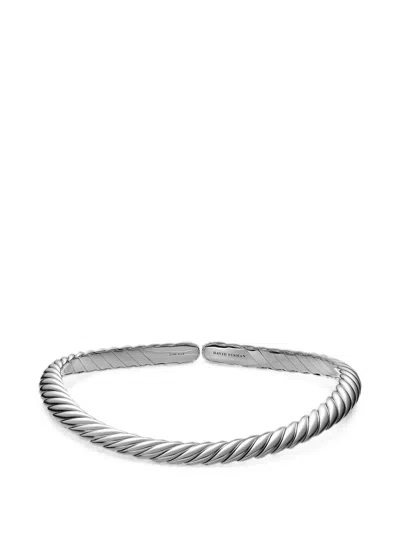 David Yurman Sculpted Cable Flex Necklace In Metallic