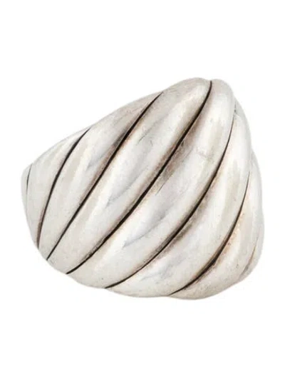 Pre-owned David Yurman Sculpted Cable Ring In Multi