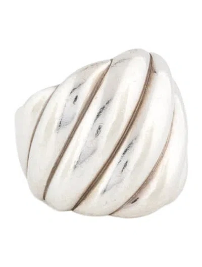 Pre-owned David Yurman Sculpted Cable Ring In Multi