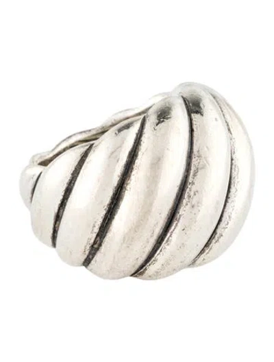 Pre-owned David Yurman Sculpted Cable Ring In Multi