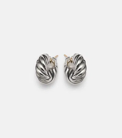 David Yurman Sculpted Cable Sterling Silver Hoop Earrings