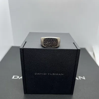 Pre-owned David Yurman Signet Ring Size 9 In Silver
