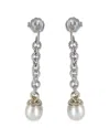 David Yurman Silver 0.40 Ct. Tw. Diamond Earrings (authentic Pre-loved) In Metallic