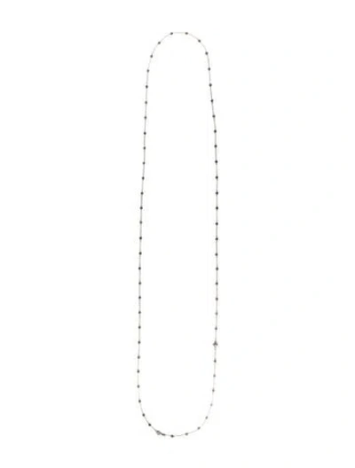 Pre-owned David Yurman Smoky Quartz Bead Station Necklace, 60.5" In Multi