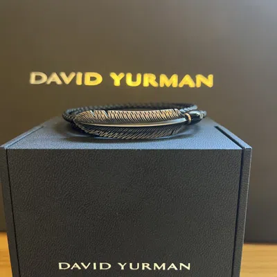 Pre-owned David Yurman Southwest Feather Bracelet In Silver