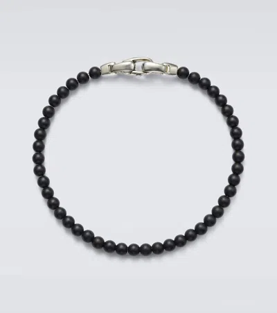 David Yurman Spiritual Beads Sterling Silver Bracelet With Black Onyx