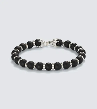 David Yurman Spiritual Beads Sterling Silver Bracelet With Black Onyx