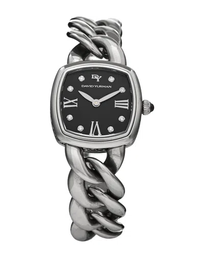 DAVID YURMAN DAVID YURMAN STAINLESS STEEL DIAMOND ALBION QUARTZ WATCH (AUTHENTIC PRE-LOVED)