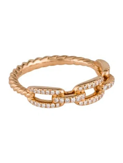 Pre-owned David Yurman Stax Chain Link Ring In Multi