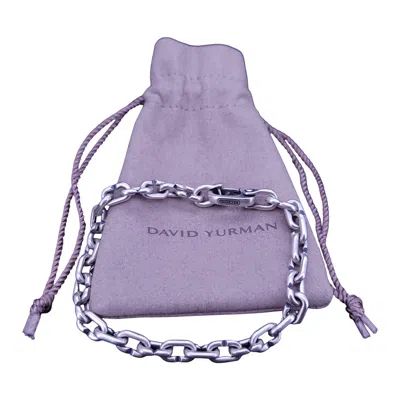 Pre-owned David Yurman Sterling Silver 925 Chain Links Bracelet In Multi