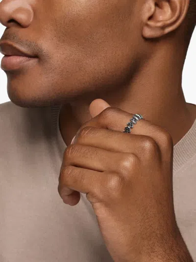 David Yurman Sterling Silver Armory® Black Diamonds Ring In Metallic