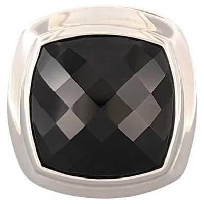 Pre-owned David Yurman Sterling Silver Black Orchid Albion Ring In Purple