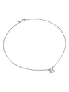 David Yurman Sterling Silver Cable Wrap Diamond Necklace In Metallic