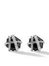 David Yurman Onyx Stud Earrings In Silver