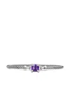 David Yurman Sterling Silver Chatelaine Diamond And Amethyst Bracelet In Silber