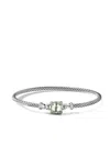 David Yurman Sterling Silver Chatelaine Prasiolite And Diamond Bracelet In Silver