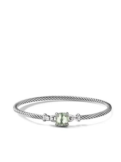 David Yurman Sterling Silver Chatelaine Prasiolite And Diamond Bracelet