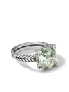 David Yurman Chatelaine Diamond Ring In Green