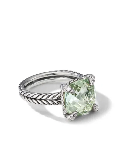 David Yurman Chatelaine Diamond Ring In Green