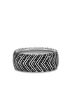 David Yurman Sterling Silver Chevron Diamond Ring In Silver