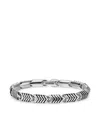 David Yurman Sterling Silver Chevron-link Bracelet In Silver