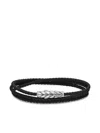David Yurman Sterling Silver Chevron Triple Bracelet In Silber