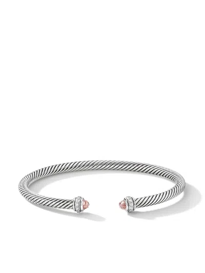 David Yurman Sterling Silver Diamond Cable Bangle