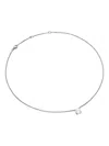 David Yurman Sterling Silver Diamond And Pearl Necklace In Metallic