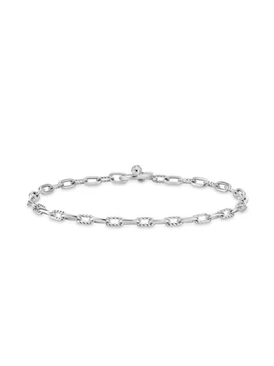 David Yurman Sterling Silver Dy Madison Chain Diamond Bracelet (3mm)