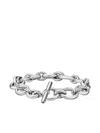 David Yurman Sterling Silver Dy Mercer® Chain Diamond Bracelet In Silver