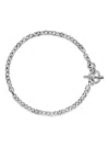 David Yurman Sterling Silver Dy Mercer® Petite Toggle Chain Diamond Necklace In Silver
