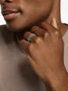 David Yurman Sterling Silver Hex Black Diamond Ring In Neutral