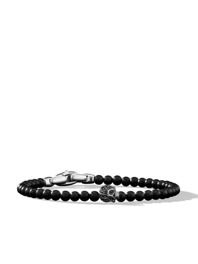 David Yurman Sterling Silver Diamond Bracelet In Black