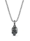 David Yurman Sterling Silver Memento Mori Skull Diamond Pendant In Silver