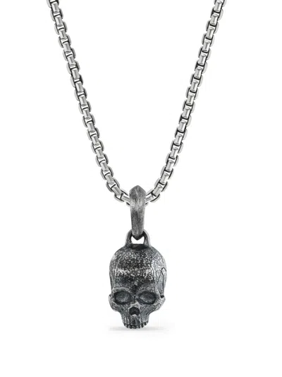 DAVID YURMAN STERLING SILVER MEMENTO MORI SKULL AMULET (16MM)