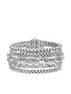 David Yurman Sterling Silver Multi Row Chain Bracelet In Silber