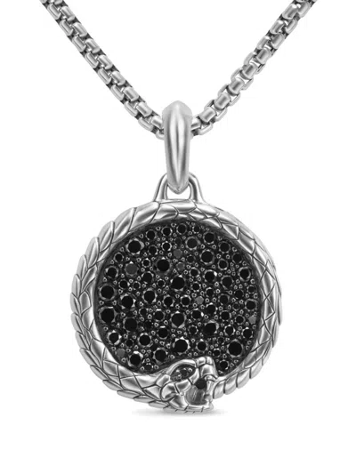 David Yurman Sterling Silver Ouroboros Diamond Pendant