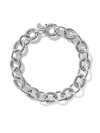 David Yurman Medium Oval Link Chain Bracelet In Silver