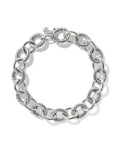David Yurman Medium Oval Link Chain Bracelet In Silver