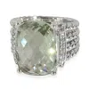 David Yurman Sterling Silver Prasiolite And Diamond Wheaton Ring In Gold