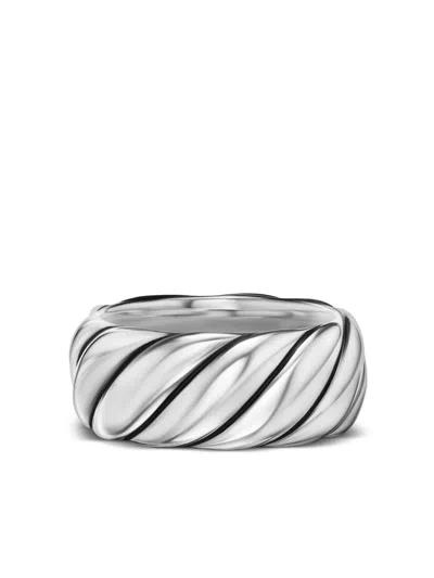 David Yurman Sculpted Cable Band Ring In Silver