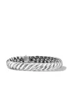 David Yurman Sterling Silver Sculpted Cable Bracelet In Silver