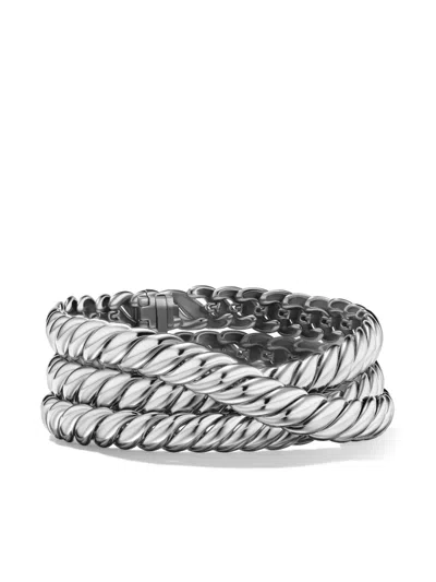 David Yurman Sculpted Cable Sterling Silver Triple-band Bracelet