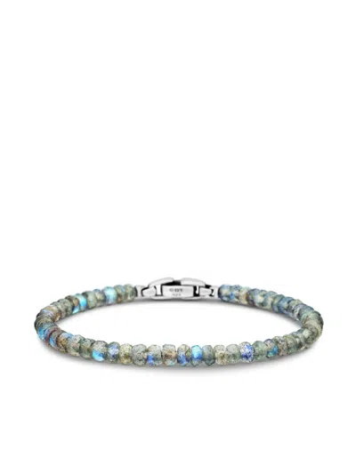 David Yurman Sterling Silver Spiritual Beads Faceted Labradorite Bracelet