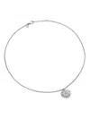 David Yurman Sterling Silver Starburst Diamond Necklace In 银色