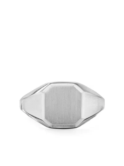 DAVID YURMAN STERLING SILVER STREAMLINE SIGNET RING (14MM)