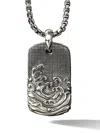 David Yurman Sterling Silver Dog Tag Pendant In Silber