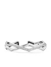 David Yurman Sterling Silver Stax Diamond Cuff Bracelet In Silver