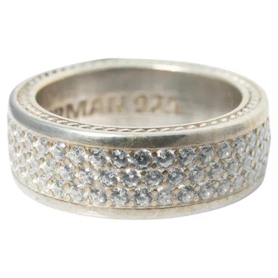 Pre-owned David Yurman Streamline 3 Row Diamond Pave Band Ring In Multi