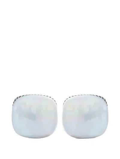 David Yurman Streamline Mother Of Pearl Cufflinks In Blue